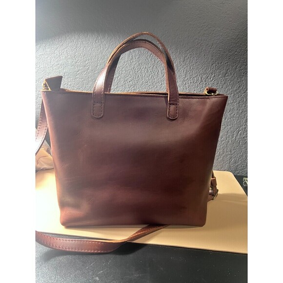 Portland Leather Women's Goods Almost Perfect Zip Medium Tote Bag – Brown - Picture 11 of 16